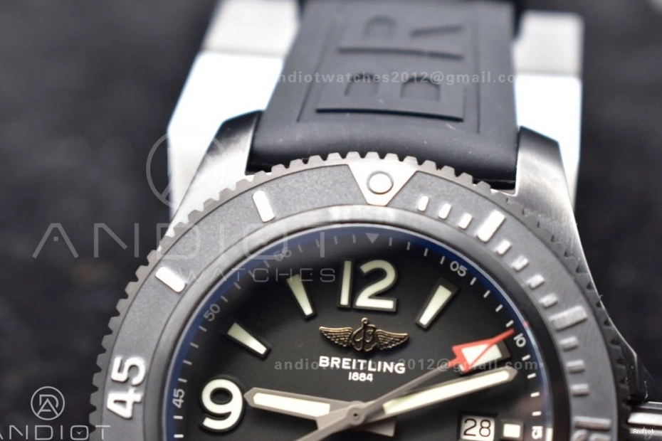 A Black Dial Black 1171 1:1 Superocean Black Best On Edition TF Automatic Strap 44 Rubber Bezel BestValue 0713
